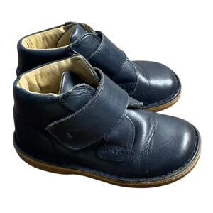 Jacadi Paris Genuine Leather Navy Toddler Boots size 24‎